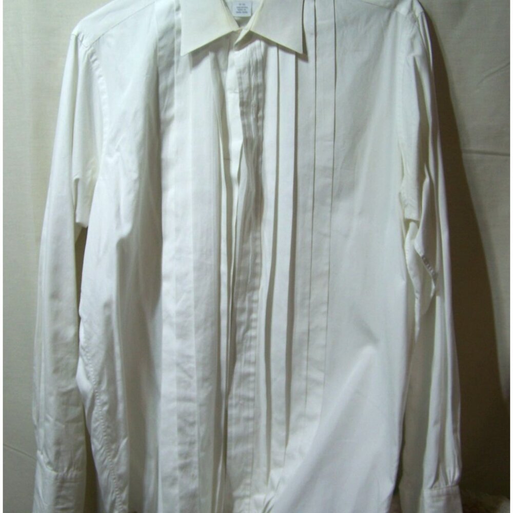 Brooks Brothers Tuxedo Shirt White 16-35 Men's Suits